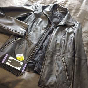Black Andrew Marc Leather Jacket